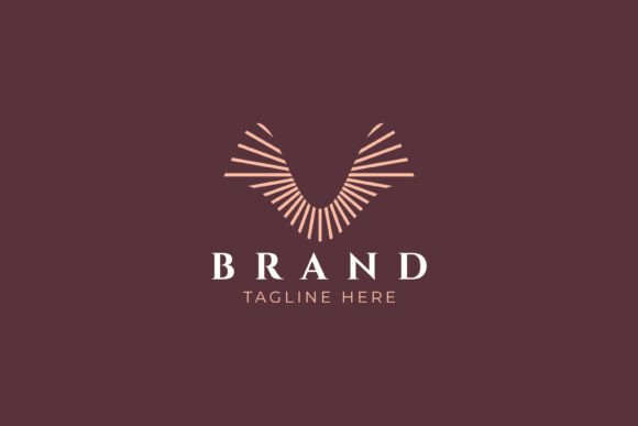Abstract Wings Sunray Logo: Graphics & Templates