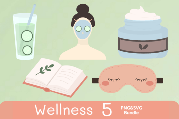 Beauty Wellness Clipart: Graphics for Crafts