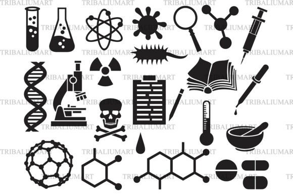 Chemical Icons Set: Graphics for Sellers