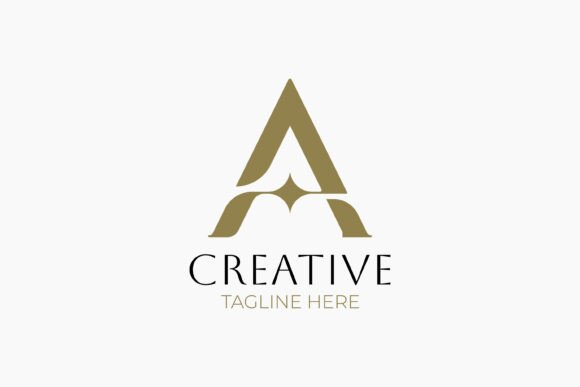 Creative Letter a Logo with Star Diamond Graphics