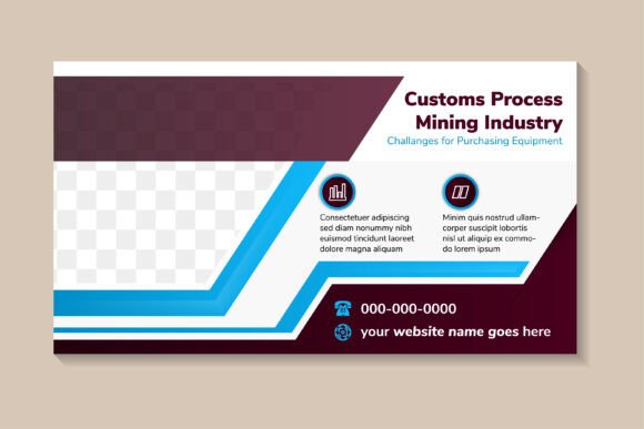 Customs Process Banner: Graphics for Social Media Templates