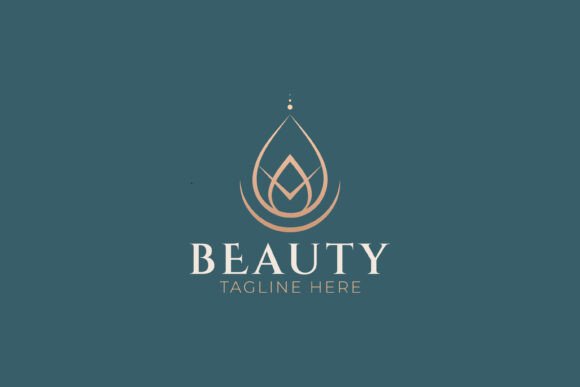 Elegant Lotus Water Drop Beauty Logo Graphics & Templates