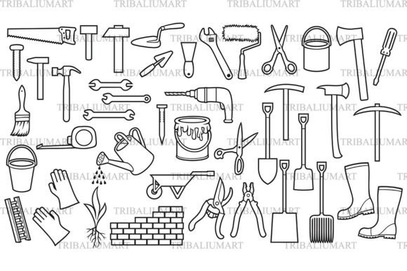Garden Tools Icons: Modern Graphics for Blogs