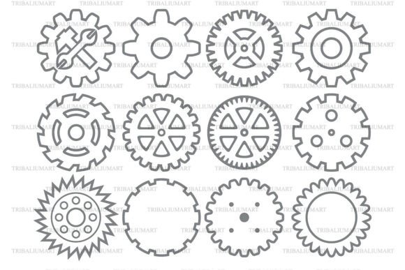 Gear Icons Collection: Modern Graphics & Icons