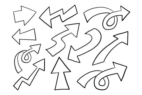 Hand Drawn Arrow Doodle Bundle: Graphics & Illustrations
