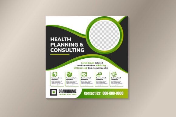 Health Planning Square Banner: Graphics for Social Media Templates