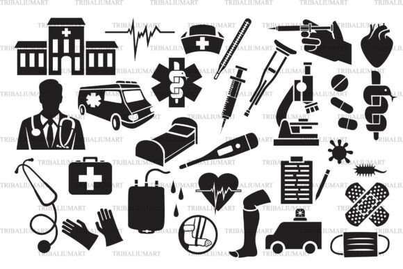 Hospital Medical Icons SVG: Graphics Review