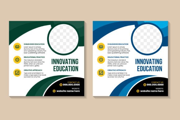 Innovating Education Square Banner: Graphics & Social Media Templates