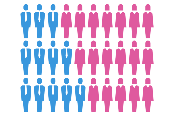 Male and Female Data Infographic: Graphics & Illustrations