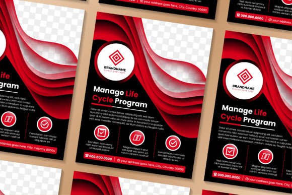 Manage Life Vertical Flyer: Bold Graphics for Modern Flyers