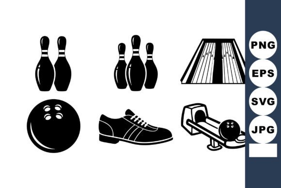 Minimal Flat Bowling Icons: A Designer's Stitch Review