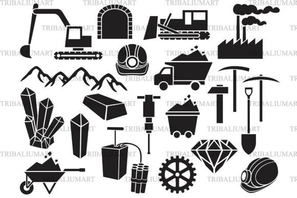 Mining Icons Collection: Graphics for Bold Branding