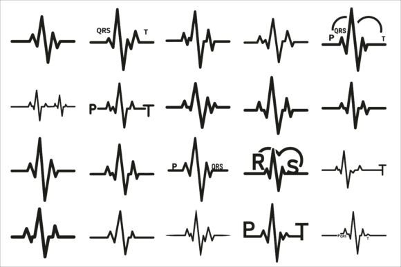 Modern Heartbeat Icon: Graphics for Crafts