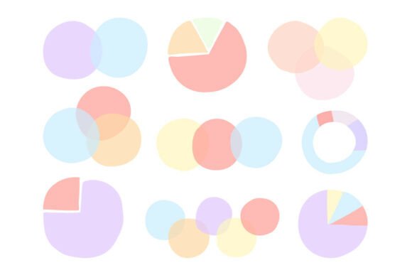 Pastel Circle Chart Infographic Graphics & Illustrations