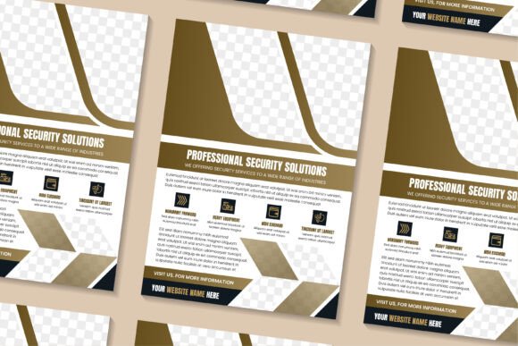 Professional Security Flyer Vertical: Premium Graphics & Print Templates