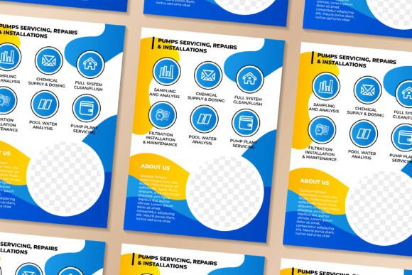 Pumps Servicing Vertical Flyer: Graphics & Print Templates