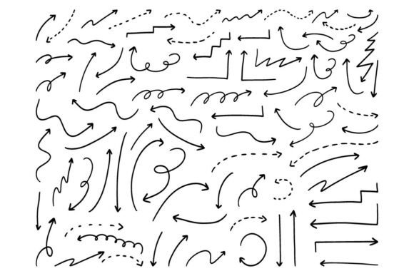 Reviewing the Hand Drawn Arrow Doodle Vector Set UI
