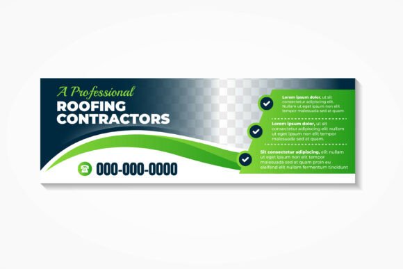 Roofing Banner Graphics for Social Media Templates