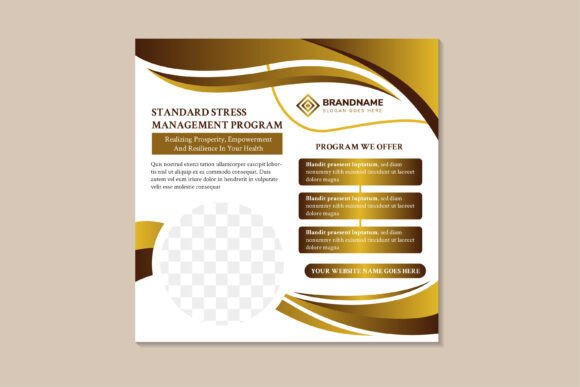 Standard Stress Square Banner: Graphics for Social Media Templates