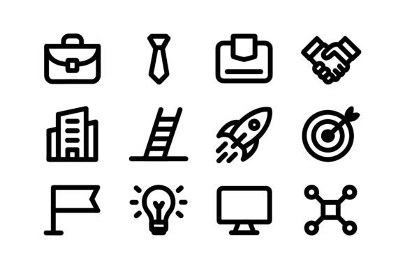 Startup Business Growth Icon Set EPS: Graphics & Icons Review