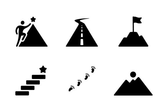 Success Achievement Icon Set EPS: Premium Graphics & Icons