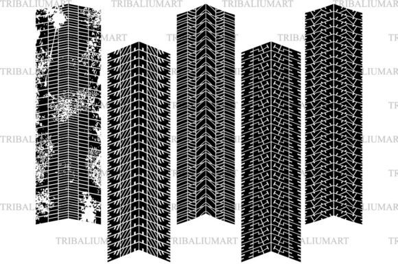 Tyre Tread Patterns Set: Graphics and Icons